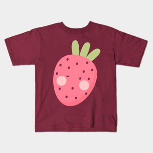 Cute Strawberry Cartoon Kids T-Shirt